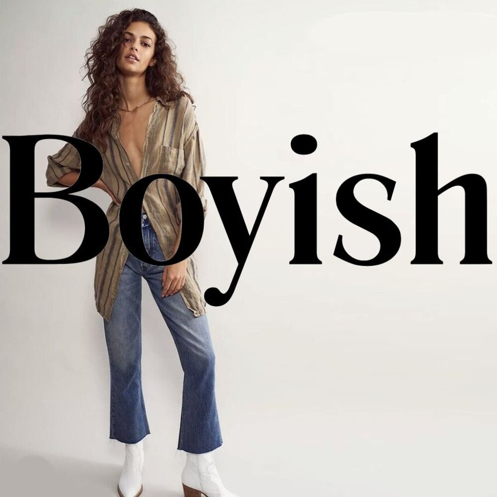 BOYISH The Darcy Kick Flare Jeans in Rear Window 32 EUC